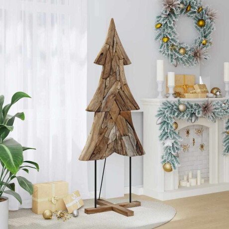 vidaXL Kerstboom met standaard Bruin 181,5 cm Massief teakhout afbeelding3 - 1