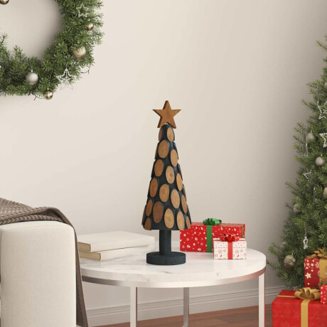 vidaXL Kerstboom met standaard Bruin 61 cm Massief teakhout afbeelding3 - 1