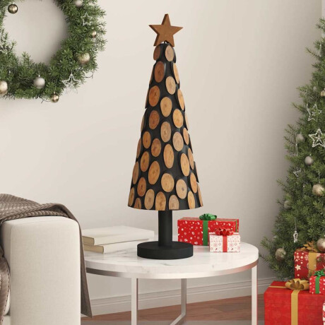 vidaXL Kerstboom met standaard Bruin 90 cm Massief teakhout afbeelding3 - 1