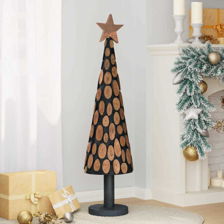 vidaXL Kerstboom met standaard Bruin 120 cm Massief teakhout afbeelding3 - 1