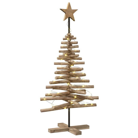 vidaXL Kerstboom met standaard Bruin 120 cm Massief teakhout afbeelding3 - 1