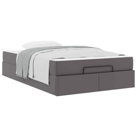 vidaXL Bedframe met matras Anders 2 pcs Grijs PVC afbeelding3 - 1
