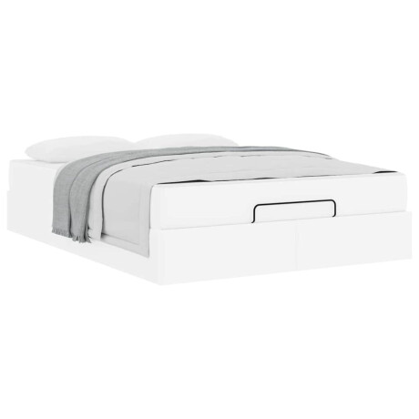 vidaXL Bedframe met matras Anders 2 pcs Wit PVC afbeelding3 - 1