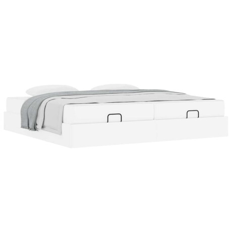 vidaXL Bedframe met matras met matras 2 pcs Wit PVC afbeelding3 - 1
