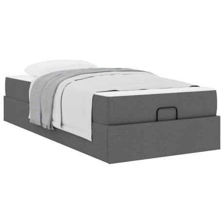 vidaXL Bedframe met matras 2 pcs Dim Grijs Stof afbeelding3 - 1