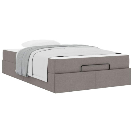 vidaXL Bedframe met matras Taupe 120 x 190 cm Stof afbeelding3 - 1
