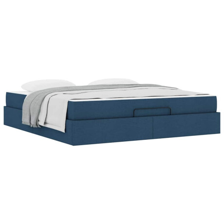 vidaXL Bedframe Anders met opslag Blauw 180 x 200 cm Stof afbeelding3 - 1