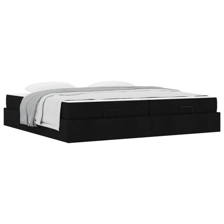 vidaXL Bedframe Anders met opslag Zwart 200 x 200 cm Stof afbeelding3 - 1
