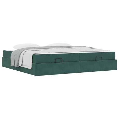 vidaXL Bedframe Donkergroen 200 x 200 cm Fluweel afbeelding3 - 1