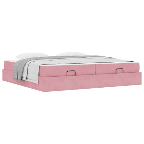 vidaXL Bedframe Roze 200 x 200 cm Fluweel afbeelding3 - 1