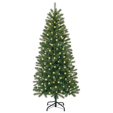 vidaXL Kunstkerstboom met 150 LED met standaard Groen 120 cm PE en PVC afbeelding3 - 1