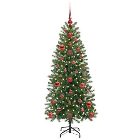 vidaXL Kunstkerstboom met 150 LED met standaard Groen 120 cm PE en PVC afbeelding3 - 1