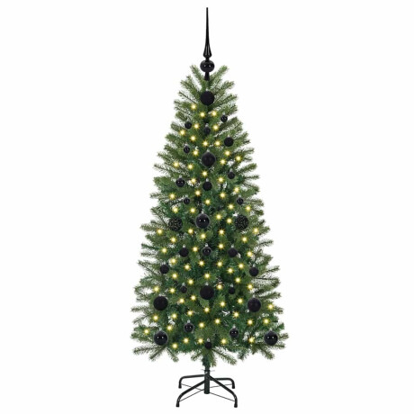 vidaXL Kunstkerstboom met 150 LED met standaard Groen 120 cm PE en PVC afbeelding3 - 1