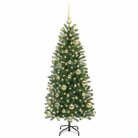 vidaXL Kunstkerstboom met 150 LED met standaard Groen 120 cm PE en PVC afbeelding3 - 1