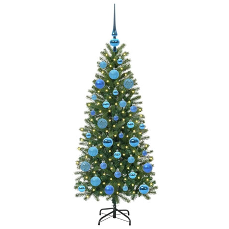 vidaXL Kunstkerstboom met 150 LED met standaard Groen 120 cm PE en PVC afbeelding3 - 1