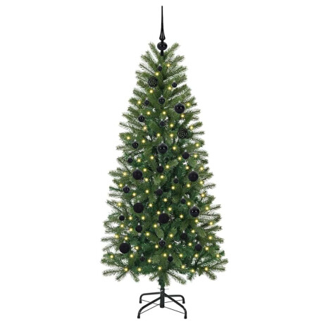 vidaXL Kunstkerstboom met 150 LED met standaard Groen 150 cm PE en PVC afbeelding3 - 1