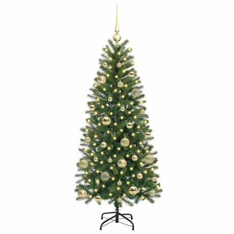 vidaXL Kunstkerstboom met 150 LED met standaard Groen 150 cm PE en PVC afbeelding3 - 1