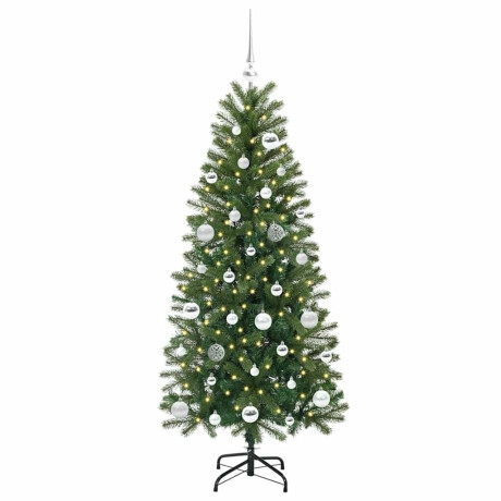 vidaXL Kunstkerstboom met 150 LED met standaard Groen 150 cm PE en PVC afbeelding3 - 1