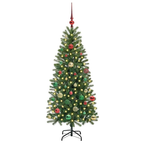 vidaXL Kunstkerstboom met 150 LED met standaard Groen 150 cm PE en PVC afbeelding3 - 1