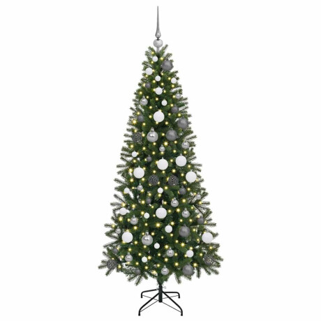 vidaXL Kunstkerstboom met 300 LED met standaard Groen 180 cm PE en PVC afbeelding3 - 1