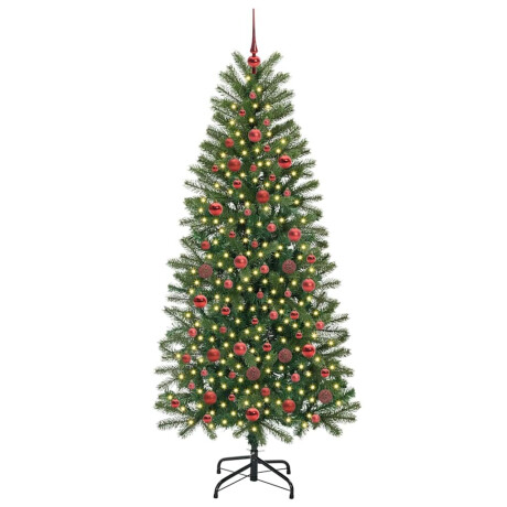 vidaXL Kunstkerstboom met 300 LED met standaard Groen 180 cm PE en PVC afbeelding3 - 1