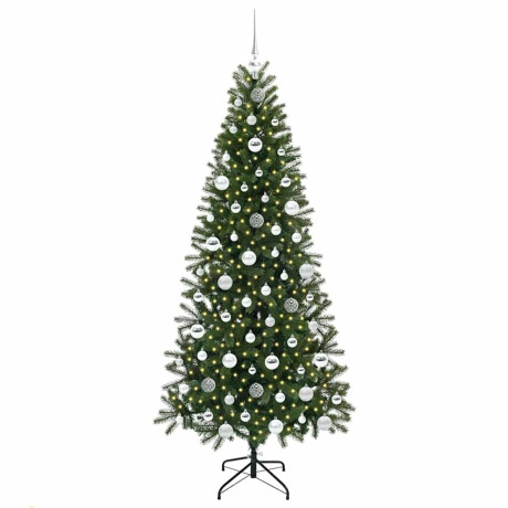 vidaXL Kunstkerstboom met 300 LED met standaard Groen 180 cm PE en PVC afbeelding3 - 1