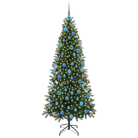 vidaXL Kunstkerstboom met 300 LED met standaard Groen 180 cm PE en PVC afbeelding3 - 1