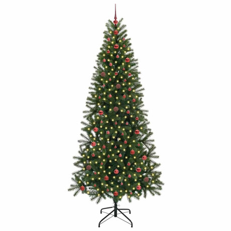 vidaXL Kunstkerstboom met 300 LED met standaard Groen 240 cm PE en PVC afbeelding3 - 1