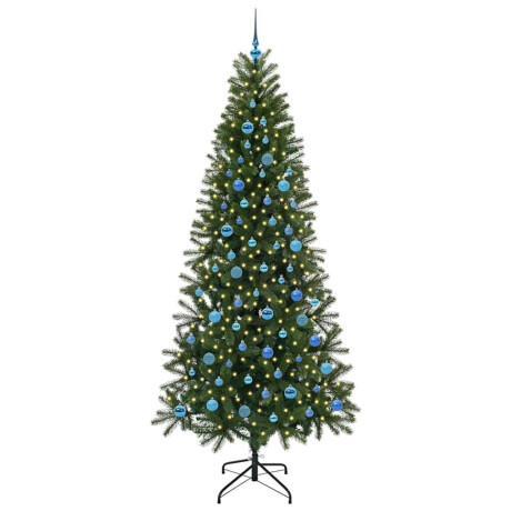 vidaXL Kunstkerstboom met 300 LED met standaard Groen 240 cm PE en PVC afbeelding3 - 1