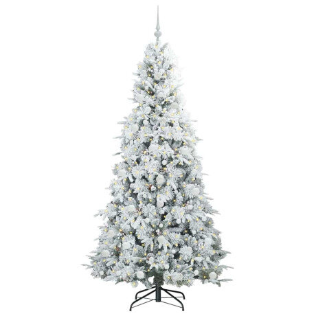 vidaXL Kunstmatige Inklapbare Kerstboom Wit 210 cm PE en PVC afbeelding3 - 1
