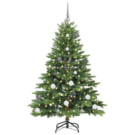 vidaXL Kunstkerstboom met 150 LED met standaard Groen 150 cm PE en PVC afbeelding3 - 1