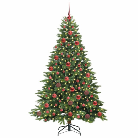 vidaXL Kunstkerstboom met 300 LED met standaard Groen 180 cm PE en PVC afbeelding3 - 1