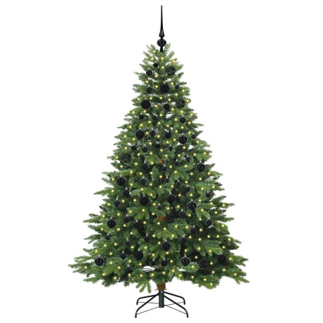 vidaXL Kunstkerstboom met 300 LED met standaard Groen 180 cm PE en PVC afbeelding3 - 1