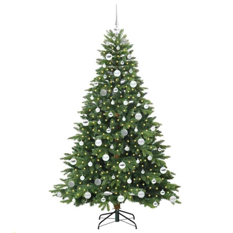 vidaXL Kunstkerstboom met 300 LED met standaard Groen 180 cm PE en PVC afbeelding3 - 1