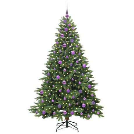 vidaXL Kunstkerstboom met 300 LED met standaard Groen 180 cm PE en PVC afbeelding3 - 1