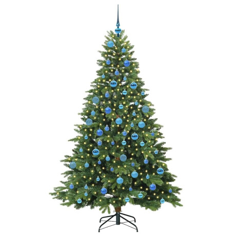vidaXL Kunstkerstboom met 300 LED met standaard Groen 180 cm PE en PVC afbeelding3 - 1