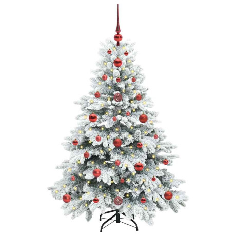 vidaXL Kunstkerstboom met 150 LED met standaard Groen 120 cm PE en PVC afbeelding3 - 1
