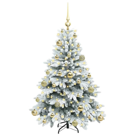 vidaXL Kunstkerstboom met 150 LED met standaard Groen 120 cm PE en PVC afbeelding3 - 1