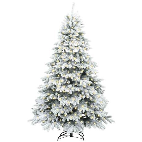 vidaXL Kunstkerstboom met 300 LED met standaard Groen 180 cm PE en PVC afbeelding3 - 1