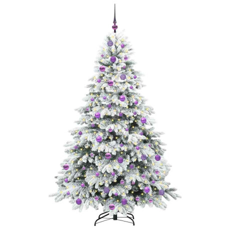 vidaXL Kunstkerstboom met 300 LED met standaard Groen 180 cm PE en PVC afbeelding3 - 1