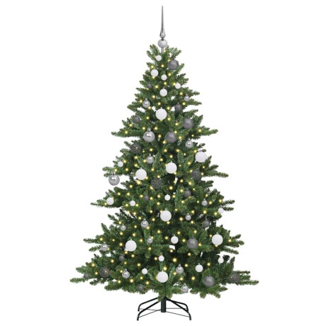 vidaXL Kunstmatige Inklapbare Kerstboom met 300 LED's Groen 180 cm PVC afbeelding3 - 1