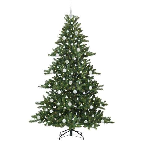 vidaXL Kunstmatige Inklapbare Kerstboom Groen 210 cm PVC en staal afbeelding3 - 1