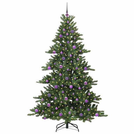 vidaXL Kunstmatige Inklapbare Kerstboom Groen 210 cm PVC en staal afbeelding3 - 1