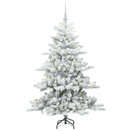 vidaXL Kunstmatige Inklapbare Kerstboom Wit 150 cm PVC en staal afbeelding3 - 1