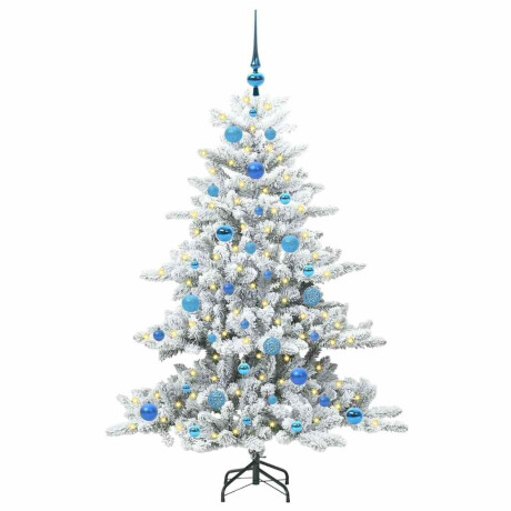 vidaXL Kunstmatige Inklapbare Kerstboom Wit 150 cm PVC en staal afbeelding3 - 1