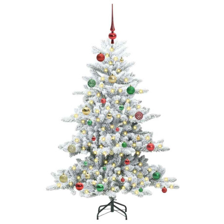 vidaXL Kunstmatige Inklapbare Kerstboom Wit 150 cm PVC en staal afbeelding3 - 1