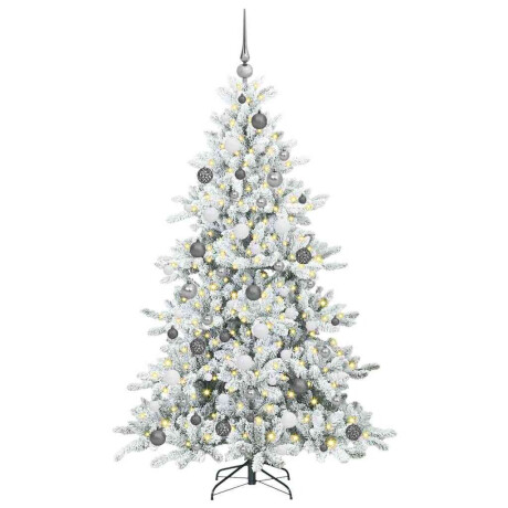 vidaXL Kunstmatige Inklapbare Kerstboom met 300 LED's Wit 180 cm PVC afbeelding3 - 1