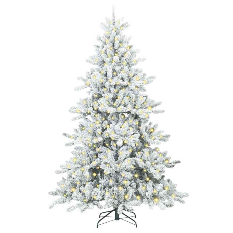 vidaXL Kunstmatige Inklapbare Kerstboom met 300 LED's Wit 210 cm PVC afbeelding3 - 1