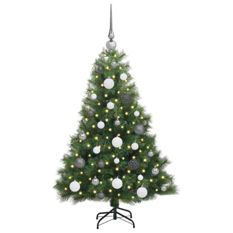 vidaXL Kunstkerstboom met 150 LED met standaard Groen 120 cm PE en PVC afbeelding3 - 1
