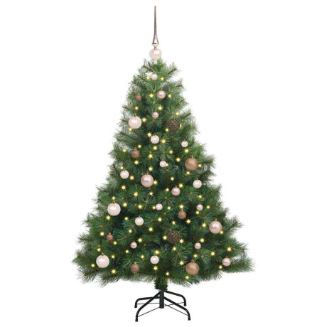 vidaXL Kunstkerstboom met 150 LED met standaard Groen 150 cm PE en PVC afbeelding3 - 1